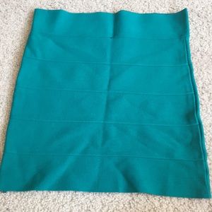 Turquoise tight skirt